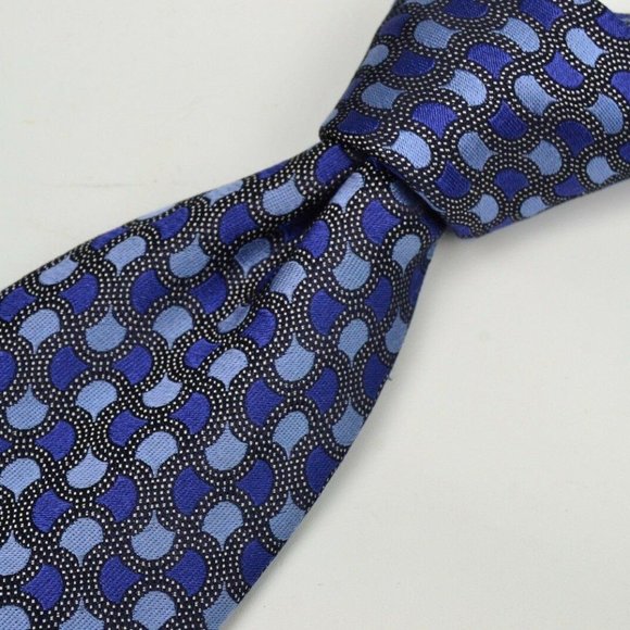 Ermenegildo Zegna Onyx Sapphire Denim Diamond tie